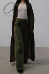 SWAYING/KNIT Mohair Gradient Straight Pants SW212XZ38 Green